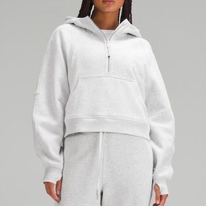 Lululemon Scuba Oversized Half-Zip Hoodie Heathered Core Ultra Light Grey
